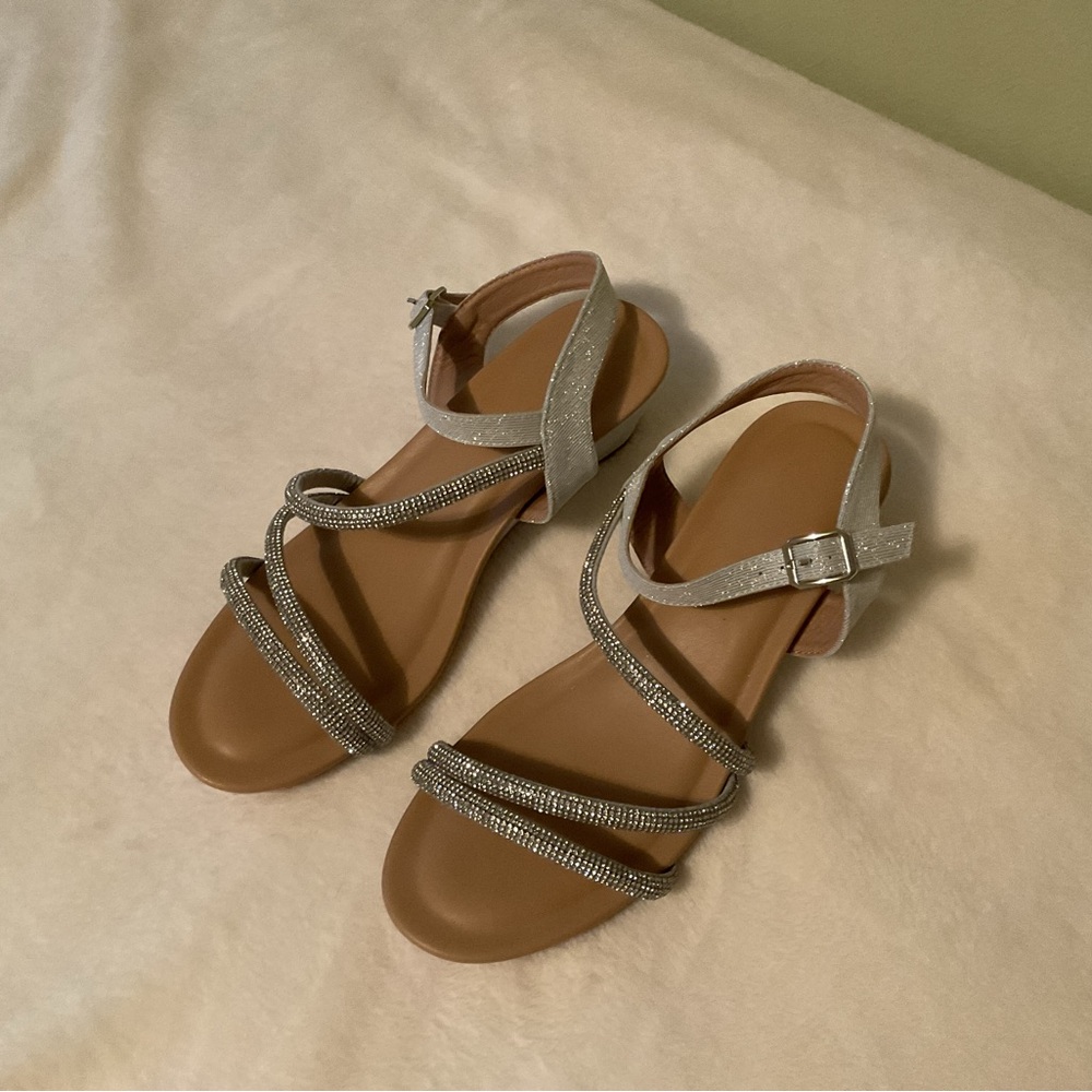 Elegant Silver Women's Sandals